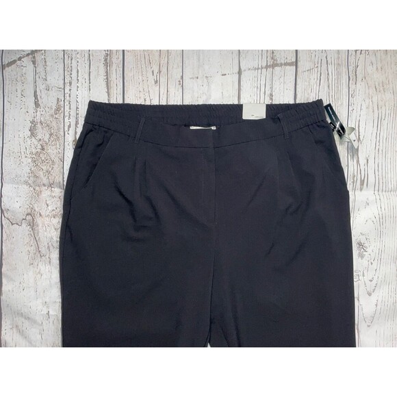 Larry Levine Slim Ankle Pants Slacks Women Size 24W Black - Picture 2 of 8